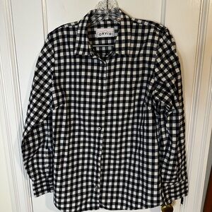 Orvis Navy and White Checkered Shirt